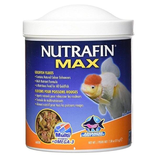 Nutrafin Max Goldfish/Koi Aquarium Mulit Nutrient Formula Fish Food Flakes 215g