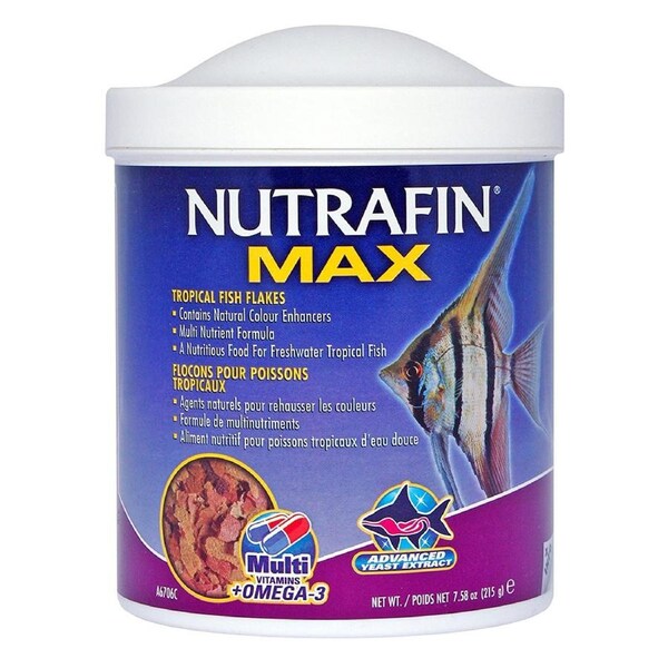 Nutrafin Max Colour Enhancing Complete Formula Tropical Fish Food Flakes 215g