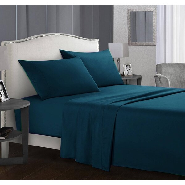 1800TC Delux Ultra Soft Microfibre Fitted Full Sheet Set For All Sizes Bed Sailor Blue / Double