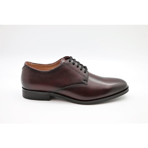 Massa Valentino Mens Leather Shoes Formal Work Business - Burgundy UK 10