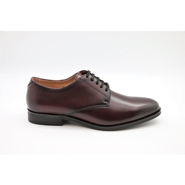 Massa Valentino Mens Leather Shoes Formal Work Business - Burgundy UK 12