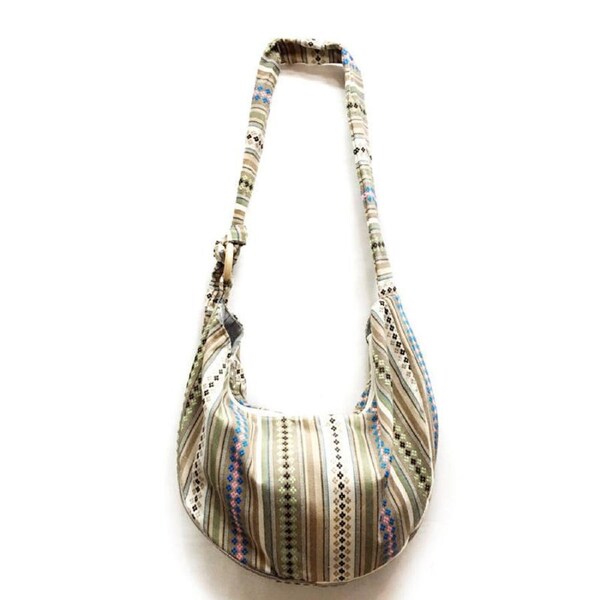 Nevenka Womens Sling Crossbody Bag Ethnic Print Shoulder Bag with Adjustable Strap-H