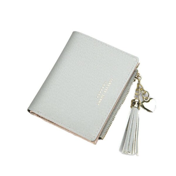 Nevenka Women Small Wallet RFID Bifold Compact Wallet-Grey