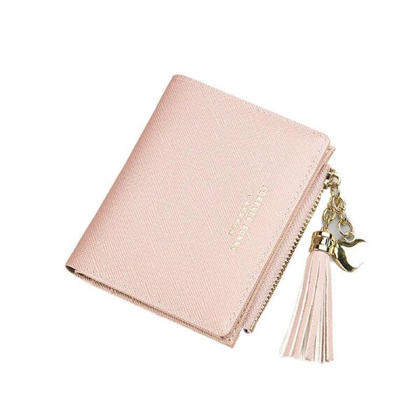 Nevenka Women Small Wallet RFID Bifold Compact Wallet-Pink