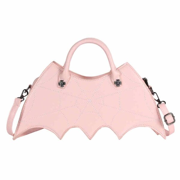 Nevenka Women Novelty Bat Shoulder Bag Fashion Halloween Handbags-Pink