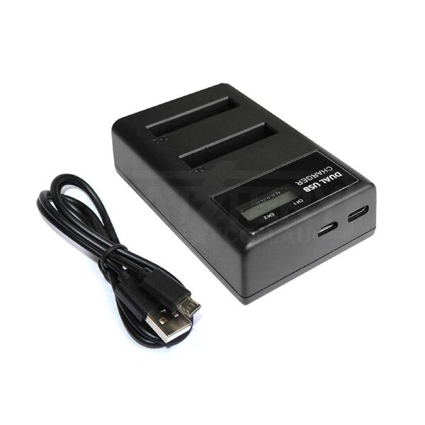 USB Battery Dual Charger for Canon NB-6L NB-6LH IXUS 105 107 200 210 300 310 85 95 IS PowerShot SX240 SX270 SX500 SX600 SX700 HS Camera