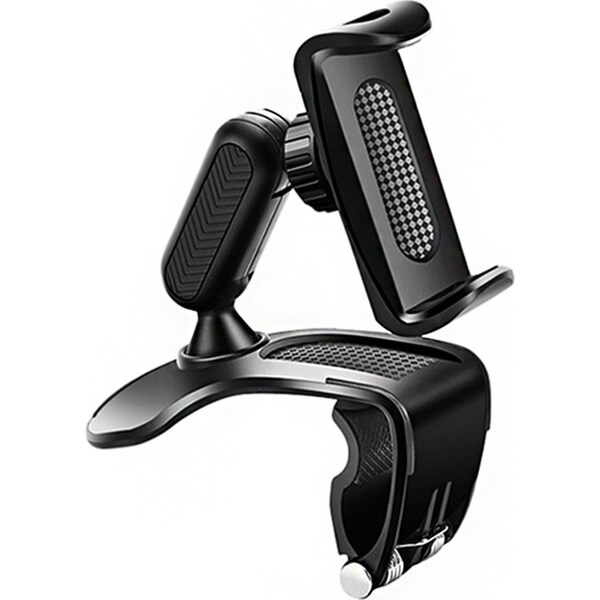 Car dashboard snap-on phone holder rotating car phone holder-black