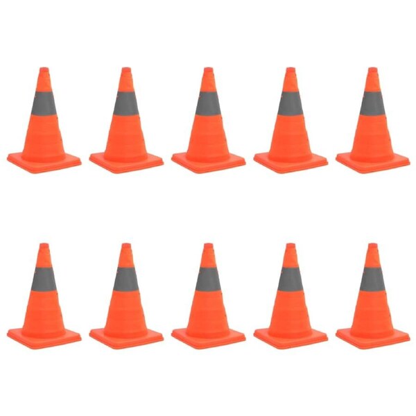 Pop-up Traffic Cones 10 pcs 42 cm vidaXL