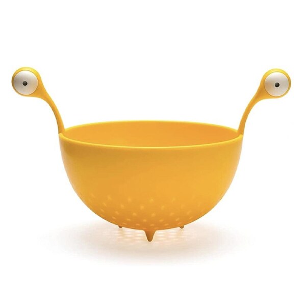 Ototo Spaghetti 22cm Monster Pasta Colander Plastic Cooking Strainer Bowl Yellow