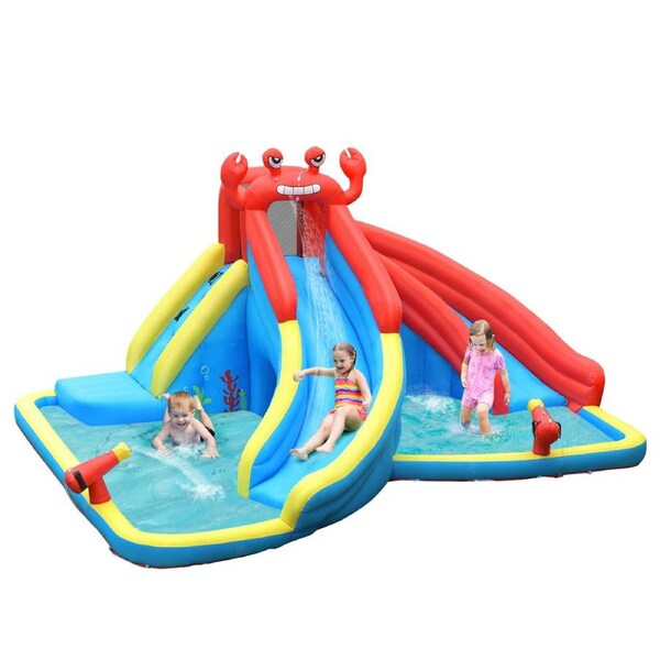 Inflatable Crab Dual Slide Bounce House for Outdoor Fun