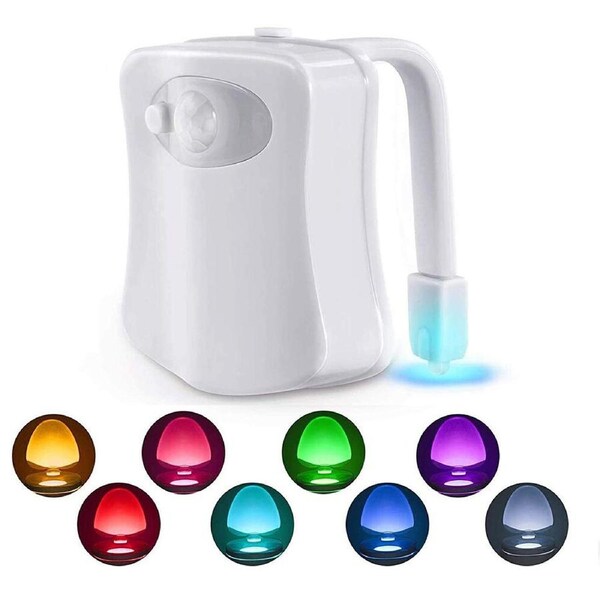 Toilet Light with Motion Sensor LED 8 Colors Changing Light Bathroom Night Lights