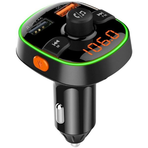 Dual USB Bluetooth 5.0 FM Transmitter MP3 Player Car Kit
