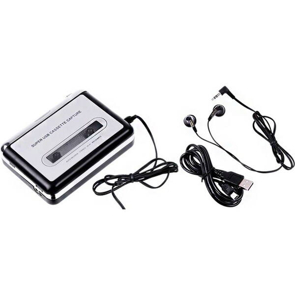 Retro Cassette to MP3 Converter-Black & Silver