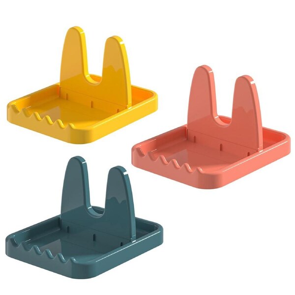 3Pcs Multifunctional Kitchen Cookware Shelf Foldable Pot Lid Rack-3 Color