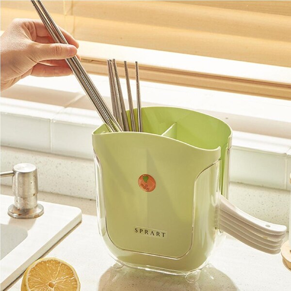 Kitchen Double Layer Draining Tableware Storage Rack