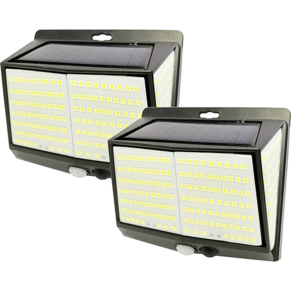 2Pack 228LED Solar Lights Wireless Motion Sensor Lights Waterproof for Outdoor