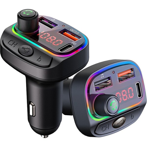 PD/QC3.0 Fast Charge Bluetooth Hands-Free MP3 Car Player/FM Transmitter
