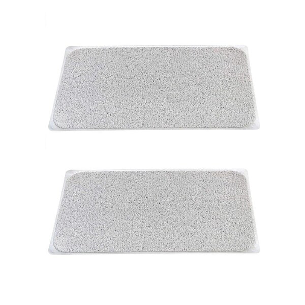 2 Pcs Non Slip Loofah Shower Bathtub Mat Bathroom Safe Mat Extra Large 75 x 44 CM