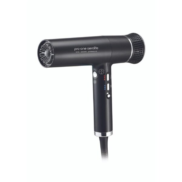 Pro-One Aerolite Professional Ceramic & Ionic Hair Dryer - Black