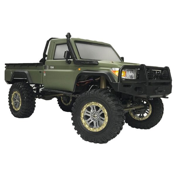 YIKONG Rc Car Hobby 2.4Ghz 1/10 4Wd Rock Crawler Land Cruiser Climbing Off Road Green