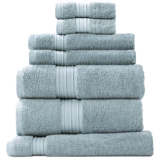 Renee Taylor Brentwood 7 Piece Towel Set 650GSM Grey Mist