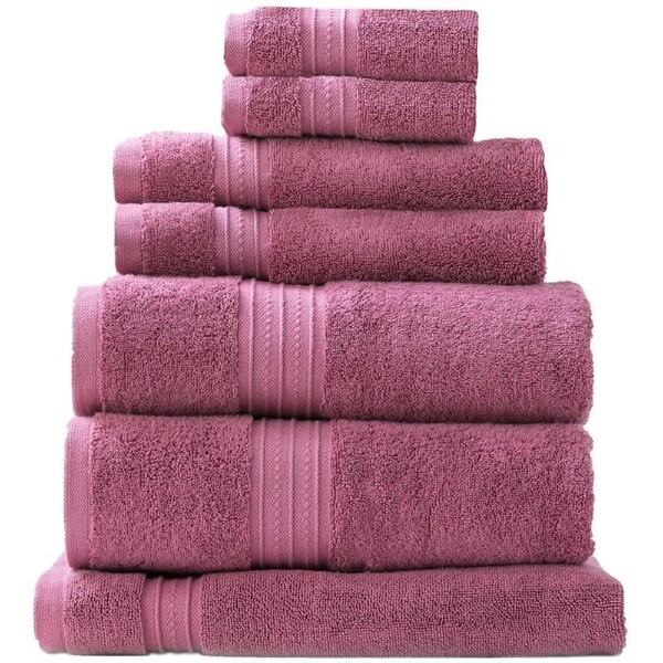 Renee Taylor Brentwood 7 Piece Towel Set 650GSM Rosebud