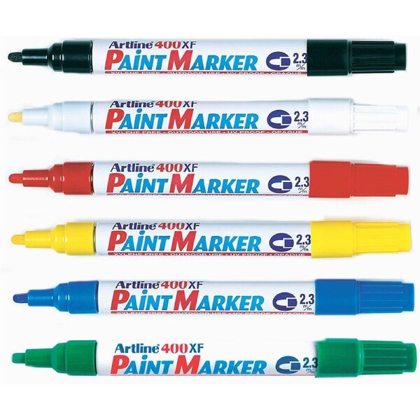 12PK Artline 400 Permanent Paint Marker 2.3mm Bullet Nib Fade Proof Pen Assorted