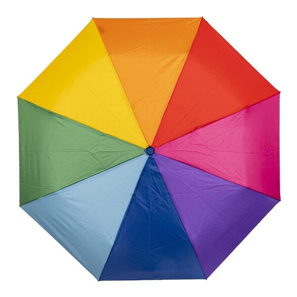 Clifton Rainbow/Pride 99cm Folding Wind Resistant Umbrella Sun Shade/Rain Cover