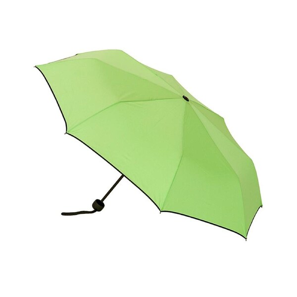 Clifton Women's Folding 97cm Piped Edge Mini Maxi Umbrella UV Shade Apple Green