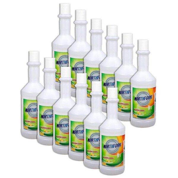 12PK Northfork 750ml Dishwashing Liquid Decanting Empty Bottle Detergent Fresh