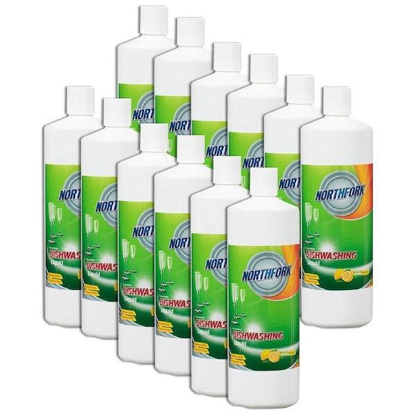 12PK Northfork 1L Dishwashing Liquid Concentrate Cleaning Soap Detergent Fresh
