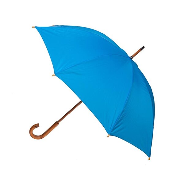 Clifton Women's Walking 103cm Wood Handle Windproof Umbrella Shade Electric Blue