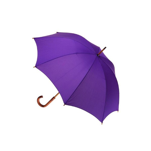 Clifton Women's Walking 103cm Wood Handle Windproof Umbrella Sun Shade Purple