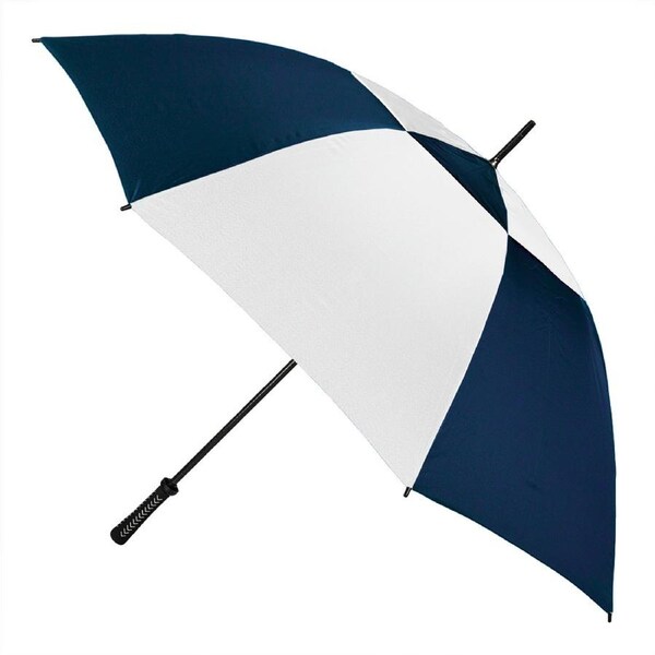 Clifton Golf Reinforced Monsoon 140cm Windproof UPF50+ UV Umbrella Navy/White