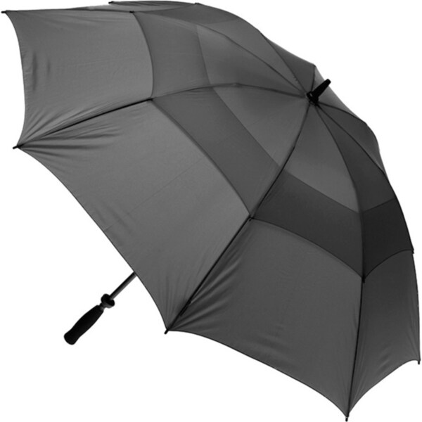 Clifton Windpro Golf 136cm Windproof UPF50+ UV Manual Vented Umbrella Charcoal