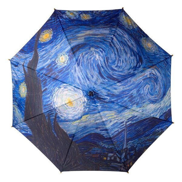 Clifton Women's Walking 103cm Wood Handle Windproof Umbrella Shade Starry Night