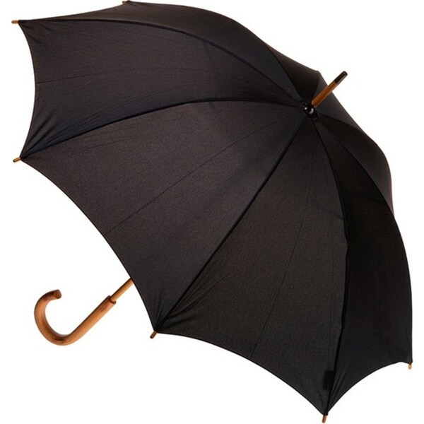 Clifton Women's Walking 103cm Wood Handle Windproof Umbrella Sun Shade Black