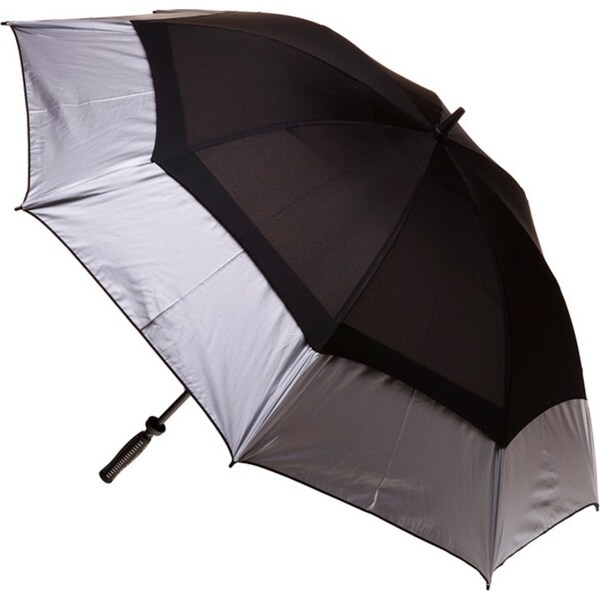 Clifton Golf Reinforced Hurricane 133cm Windproof Manual Umbrella Black/Silver