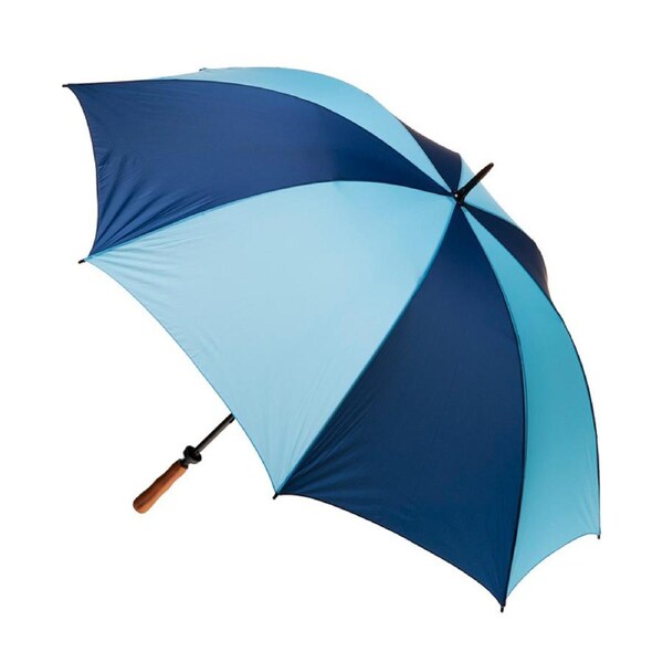 Clifton Albatross Golf 132cm Manual Windproof Umbrella Wood Handle Navy/Sky