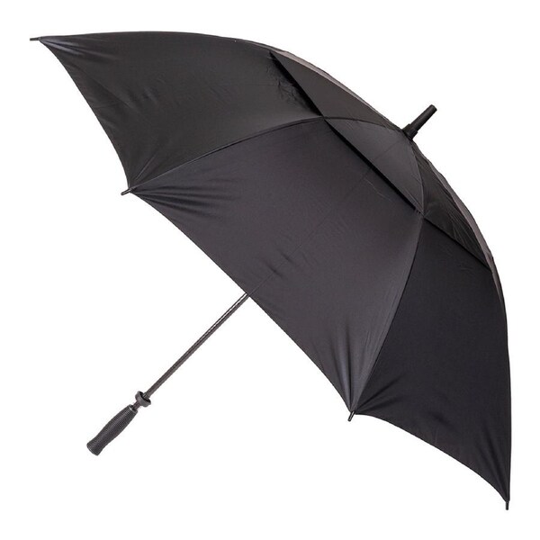 Clifton Windpro Golf 136cm Manual Open Windproof UPF50+ UV Umbrella Black/Silver