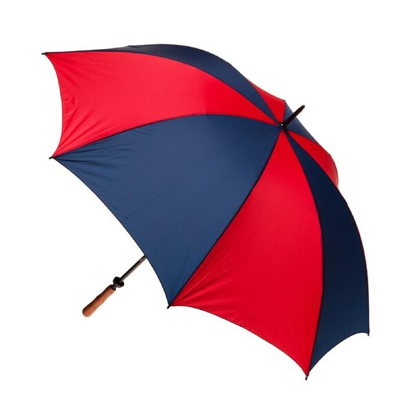 Clifton Albatross Golf 132cm Manual Windproof Umbrella Wood Handle Navy/Red