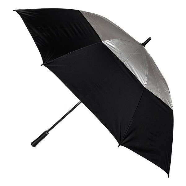 Clifton Golf Auto Open Ultimate Vented Windproof Umbrella UPF50+ UV Silver/Black