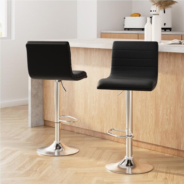 2X Artiss Bar Stools Kitchen Chairs Barstool Swivel Arne black