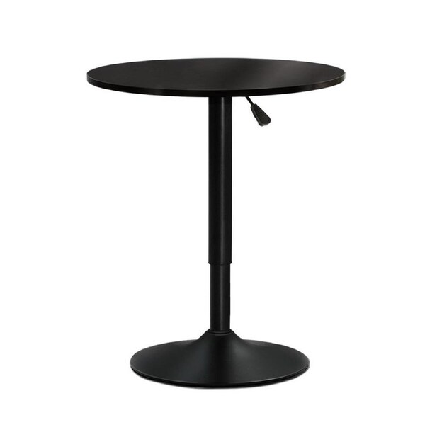 1X Artiss Bar Table Kitchen Tables Swivel Round Metal Black