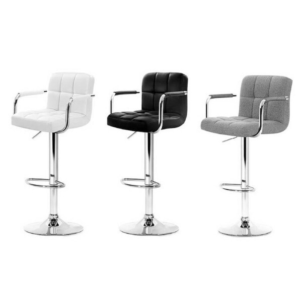 2X Artiss Bar Stools Kitchen Stool Chairs Gas Lift Black