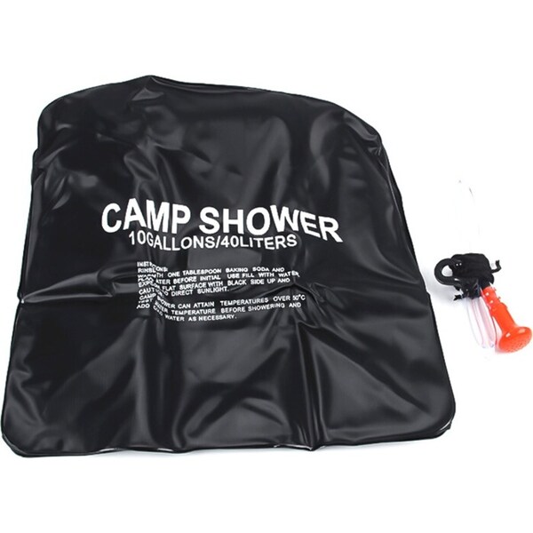 40L Thickened Camping Outdoor Hot Water Bath Shower Bag Black Wash Bag Convenient Camping Supplies Water Storage Bag