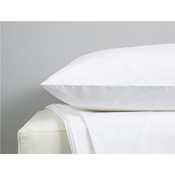 Queen Hotel Bed Sheet Set White Cotton Rich Percale