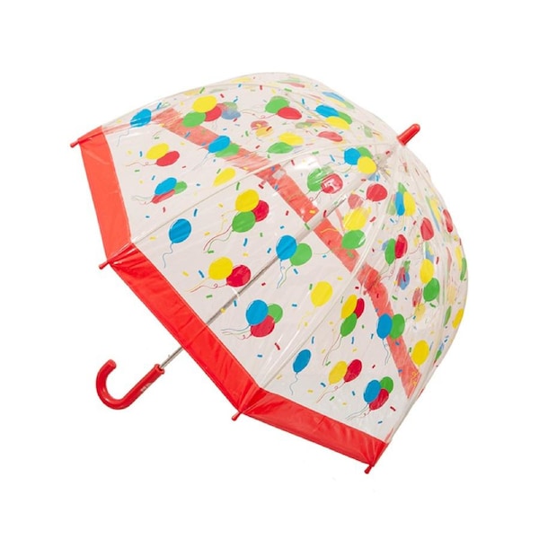 Clifton Kids 67cm Clear PVC Dome/Birdcage Umbrella/Shade Wind Resistant Balloons