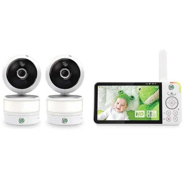 Leapfrog LF915HD 5" HD Video/Audio Pan & Tilt Baby Monitor w/ 2 Cameras 8x Zoom