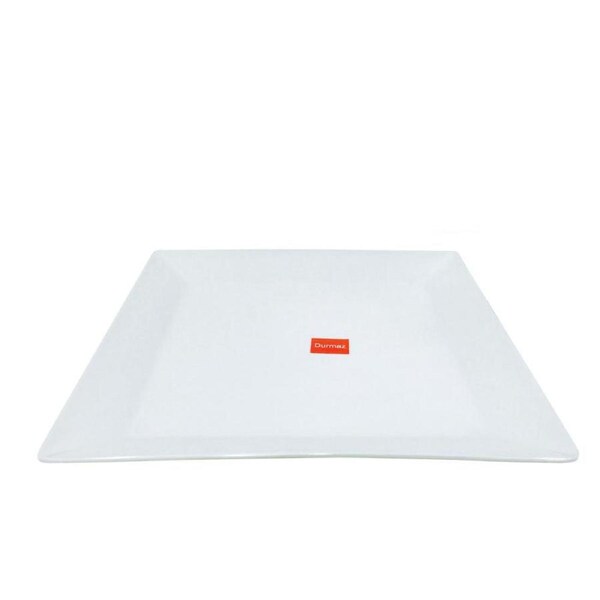 24x GLOSSY WHITE MELAMINE SERVING TRAY SQUARE PLATTER CATERING TRAYS 40X40CM FD